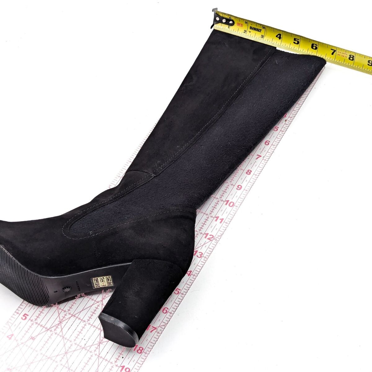 Stuart Weitzman Women Livia Black Suede Block Heel Tall Stuart Weitzman Women Livia Black Suede Block Heel Tall