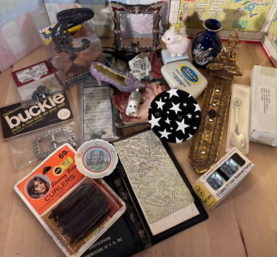 VTG Grandma Grandpa Odds Ends Junk Drawer Lot