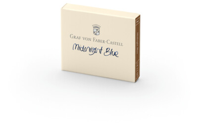 Graf von Faber-Castell Ink Cartridges in Midnight Blue - Pack of 6 - NEW
