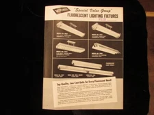 Vintage advertising Brochure Mitchell Florecent light strip fixture