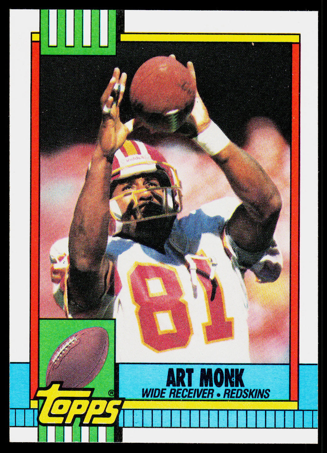 Art Monk, 1990 Topps, #126, Washington Redskins,