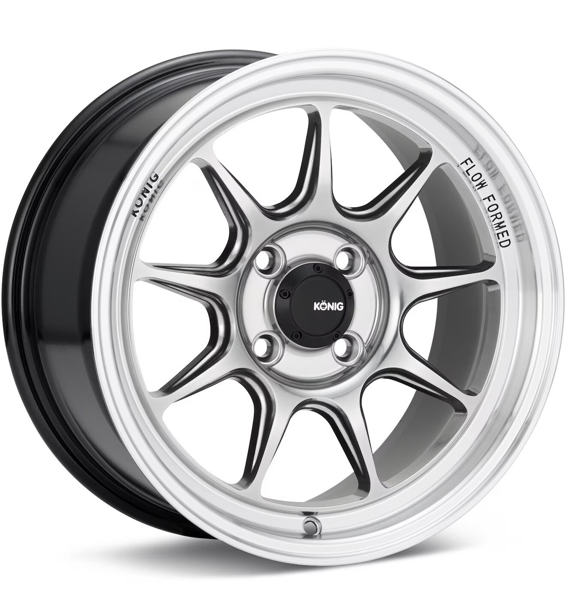15x7.5 +35 Konig Countergram 4x100 Hyper Chrome / Machined Lip