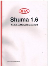 KIA SHUMA 1.6 DOHC PETROL 1999- ORIGINAL FACTORY WORKSHOP MANUAL SUPPLEMENT