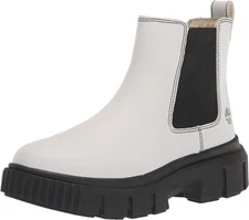 Women's Timberland Greyfield Chelsea White Full Grain Pull on Boot TB0A5U4T L77