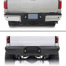 Rear Step Bumper Assembly For Ford F-250 F-350 Super Duty 2008-16 Chrome/ Black