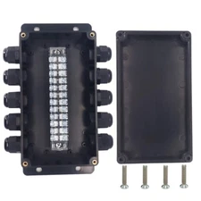 Watertight Junction Box IP67 Waterproof Electrical Project Box with 12P 15A B...