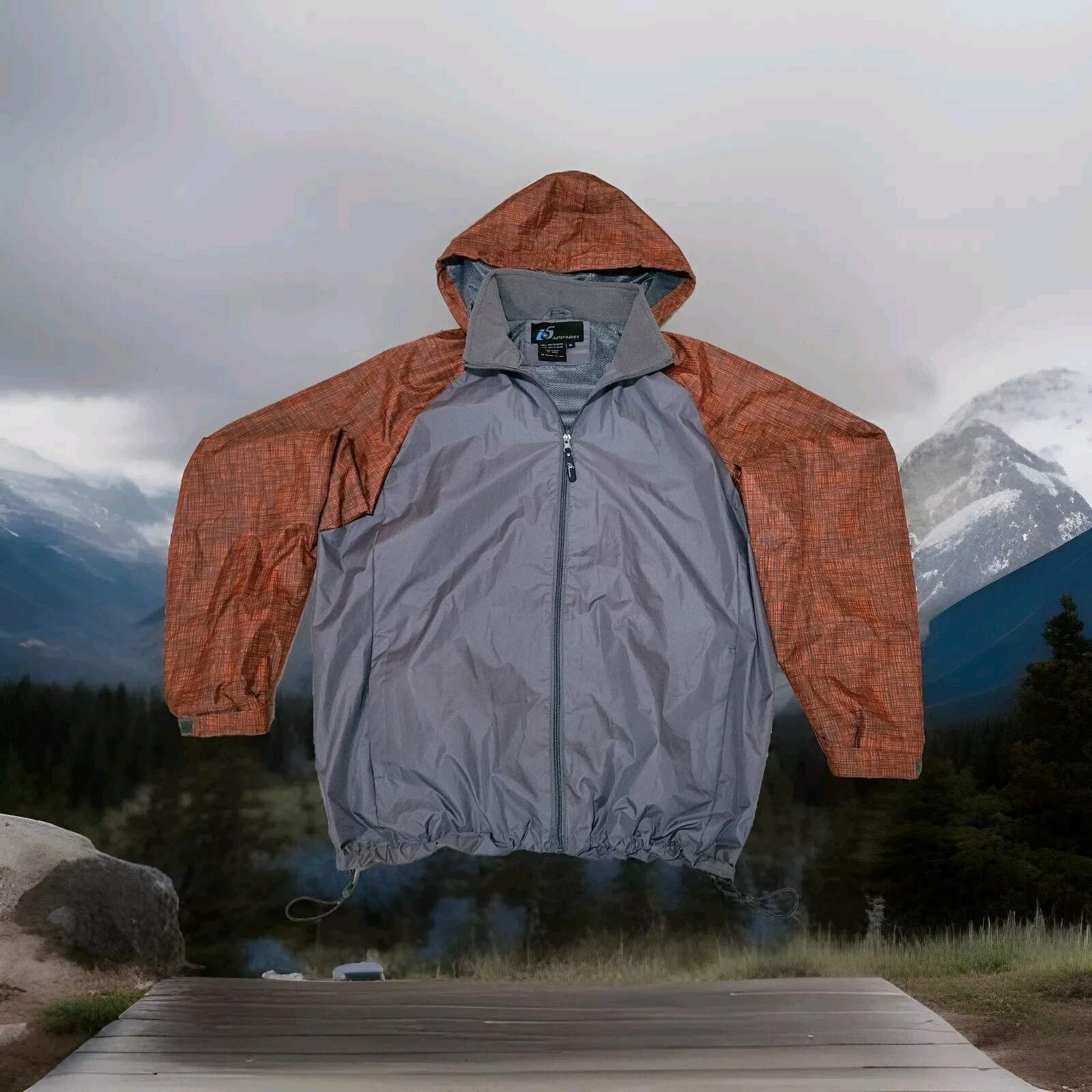 New I5 Apparel Two-Tone XL Lightweight Windbreaker Rain Jacket 125170