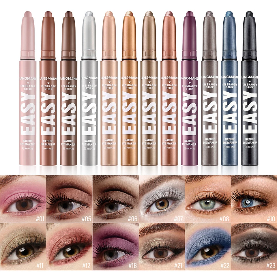 Matte Eyeshadow Stick Highlight Crayon Pencil Waterproof Eye Shadow Pen Shimmer - Image 3 of 4