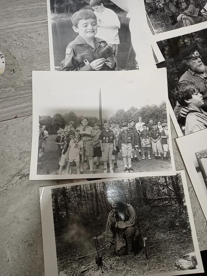 FOTO DE GRUPO BSA vintage década de 1960 CAMP Boy Scouts of America acampamento - Imagem 3 de 4
