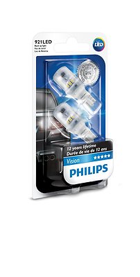 Philips 6000K 921/T16 LED Xenon White 12V Super Bright Backup
