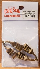Cal-Scale #356 Heavyweight Passenger Car Steps -- Unpainted Brass Casting pkg(4)