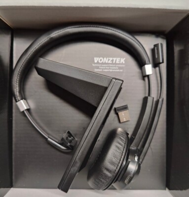 Vonztek Bluetooth and 2.4G Wireless Headset With Microphone and Charging Case 