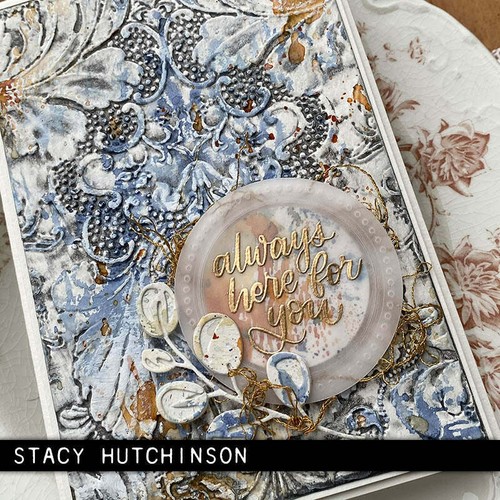 Sizzix 3-D Texture Fades Embossing Folder - Damask, 665733 by: Tim Holtz - Picture 3 of 4