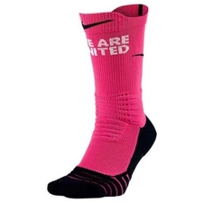 Nike Elite Versatility Kay Yow WE ARE UNITED  Basketball  SocksSMALL  Pink X616