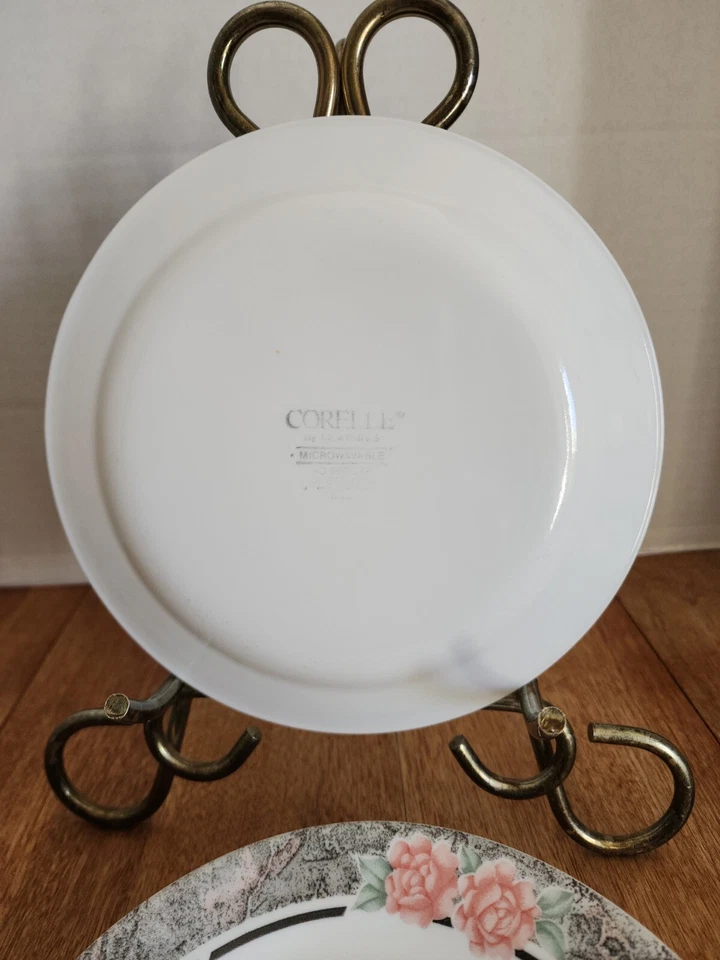 Lote de 7 platos de ensalada Corelle (Corning) SEDA Y ROSAS 7,25" Foto 3 de 3