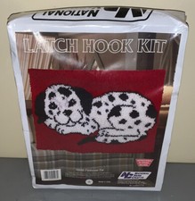 Vintage Firehouse Pal Dalmatian Latch Hook Kit National Yarn Crafters Puppy Dog