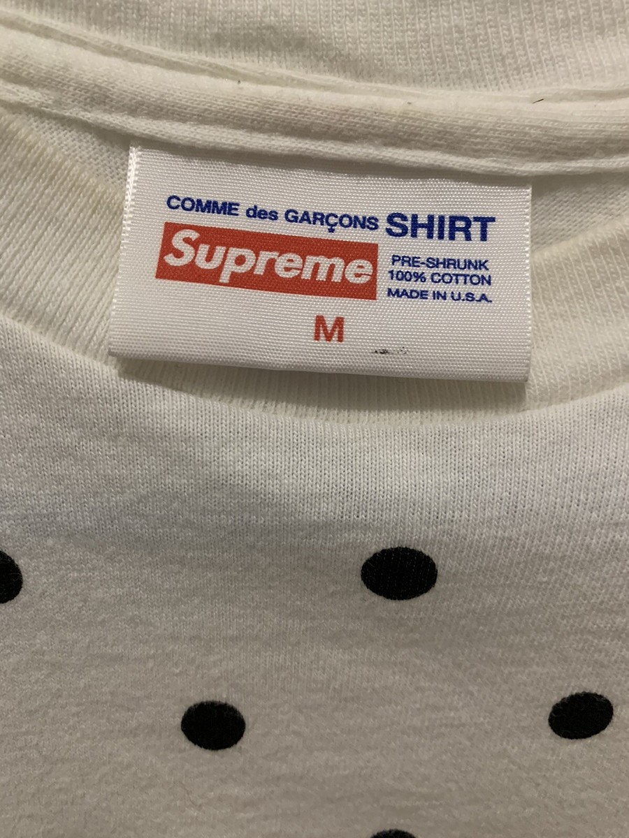 Supreme x Comme Des Garcons Box Logo Tee Shirt White with Supreme x Comme Des Garcons Box Logo Tee Shirt White with