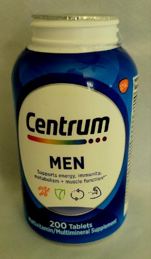 Centrum Men Multivitamins  200 tablets NEW bottle without cap Exp 04/25