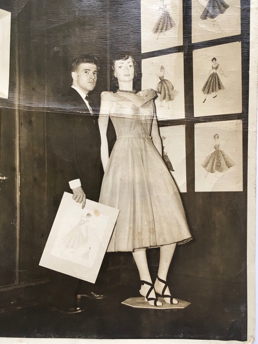 Vintage 50s Original Womens Fashion Photograph Designer
