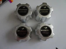 Set of 4 Progressive Custom Chrome Wheel Center Cap # D&D Machine Pasadena, CA