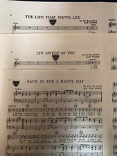 3 Acuff/Rose Sheet Music By VIC McALPIN Country 