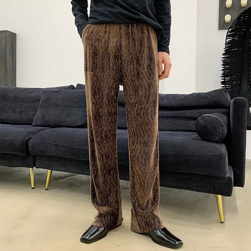 Hombres Textura a Rayas de Terciopelo Acampanados Ancha Pantalones Parte Inferior Bota Corte Suelto | eBay