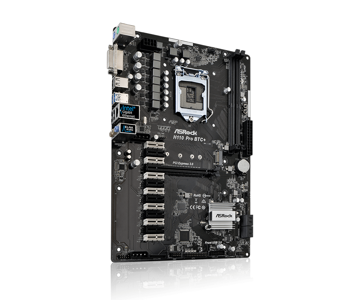 Asrock H110 Pro BTC+ Intel H110 LGA 1151 (Emplacement H4) ATX