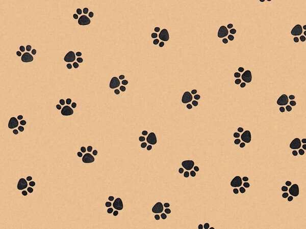Hoja de papel de seda de diseño PAW PRINT KRAFT elige el tamaño y la cantidad del paquete Foto 4 de 4