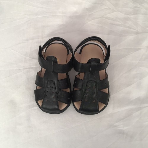 Infant Toddler Baby White Black Brown Sheep leather Girl Sandals, Size