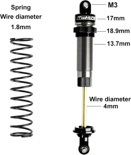 130mm 1/10 Oil Shock Absorber for Tamiya,HPI, HSP Upgrade & Replacement Parts - Picture 3 of 3