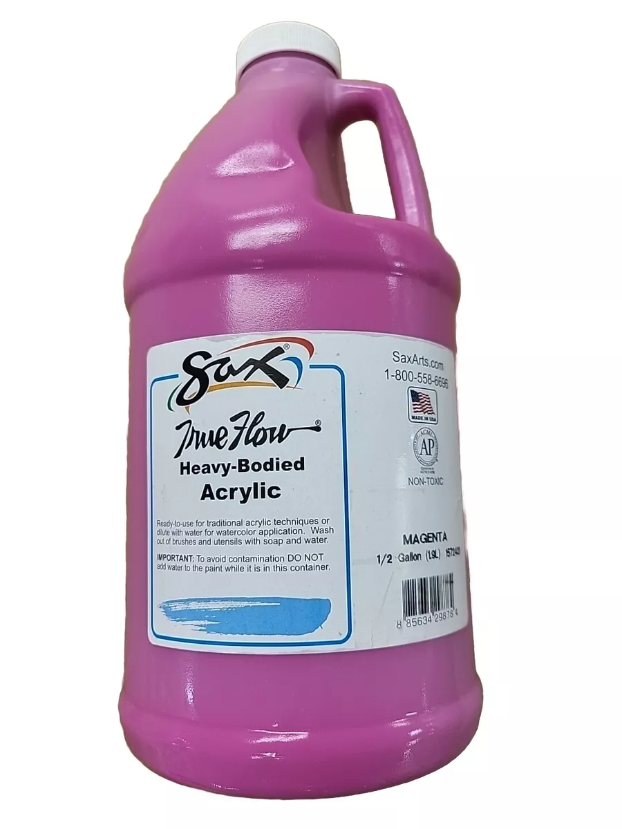 Sax True Flow Heavy Body Acrylic Paint, Half Gallon, Magenta