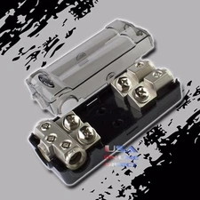 PLATINUM ANL FUSED DISTRIBUTION BLOCK 0/2G IN TWO 2/4 GAUGE AWG OUT CAR MARINE 