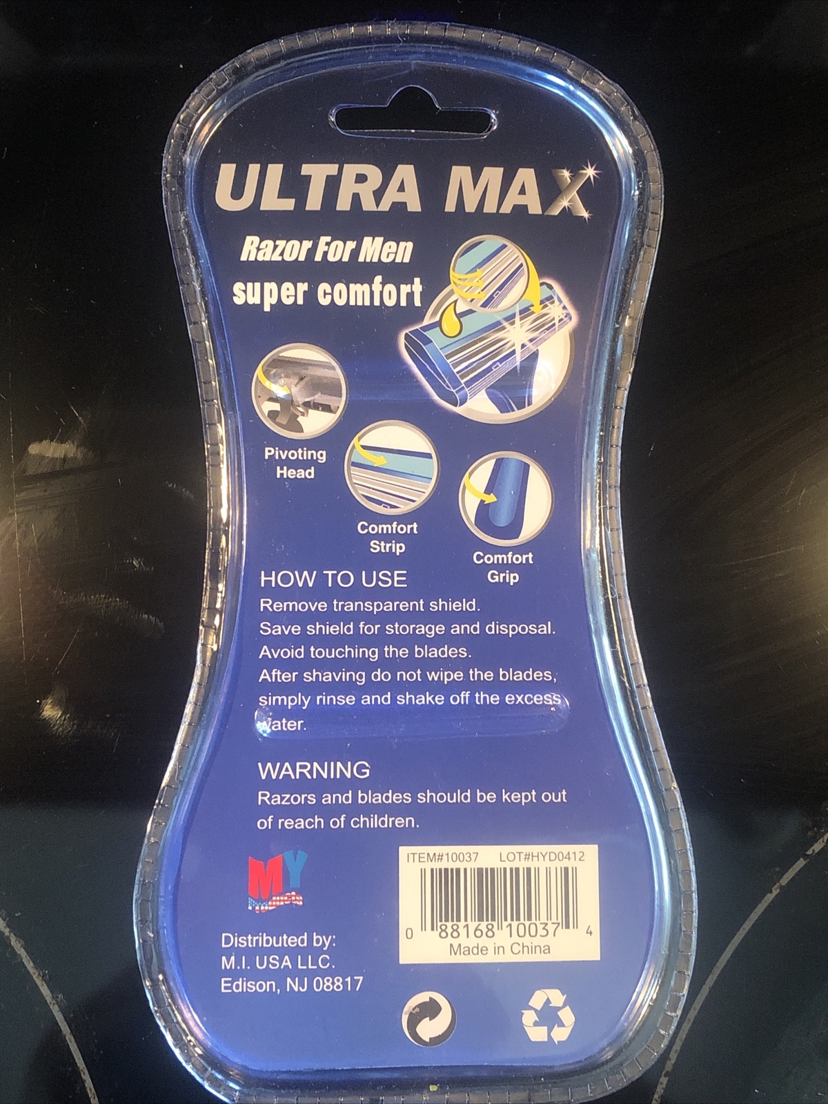 Ultra Max Razor For Men With 4 Cartridges & Aloe Strip Pivoting Super ...