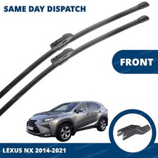 Front Windscreen 26" 16" Flat Aero Wiper Blades Pair for Lexus NX 2014-2021