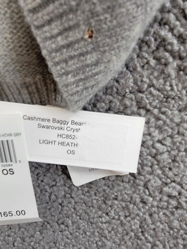 Carolyn Rowan Accessories Cashmere Baggy Beanie Women's OS Light Heather Pull On - 第 13/14 張圖片