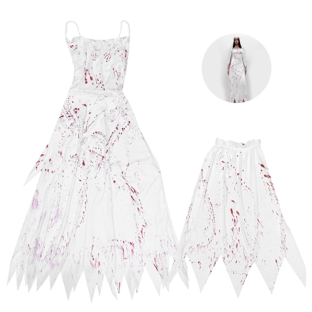 VETEMENTS Sposa Fantasma Sposa Spettacolo Vestiti Uomo Vestito Fantasia Sanguinato Horror Costumi Halloween
