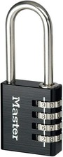 Master Lock Combination Padlock Long Shackle Gate Tool Shed Locker 7640EURDBLKLH