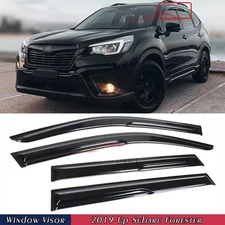 For 2019-2024 Subaru Forester JDM 3D Wavy Mugen Style Window Visors Rain Loexesv