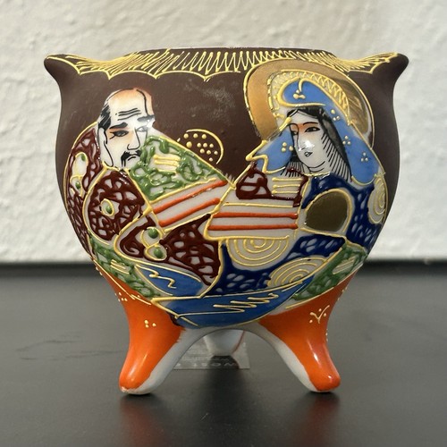 Victorian Satsuma Japanese Porcelain Sugar Bowl 3 1/4” Tea Set Antique - Picture 2 of 10
