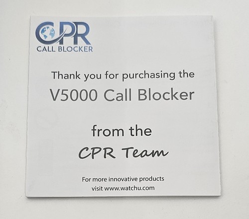 CPR Bloker połączeń V5000 do telefonów stacjonarnych Blok Spam Robocalls - Zdjęcie 3 z 13