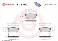 Brembo Bremsbelagsatz, Scheibenbremse Vorderachse U.A. FüR Daihatsu, Subaru