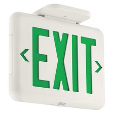 Dual-Lite Eveugwe Exit Sign, White, 1 Or 2 Face(S), Led, Universal Mount,