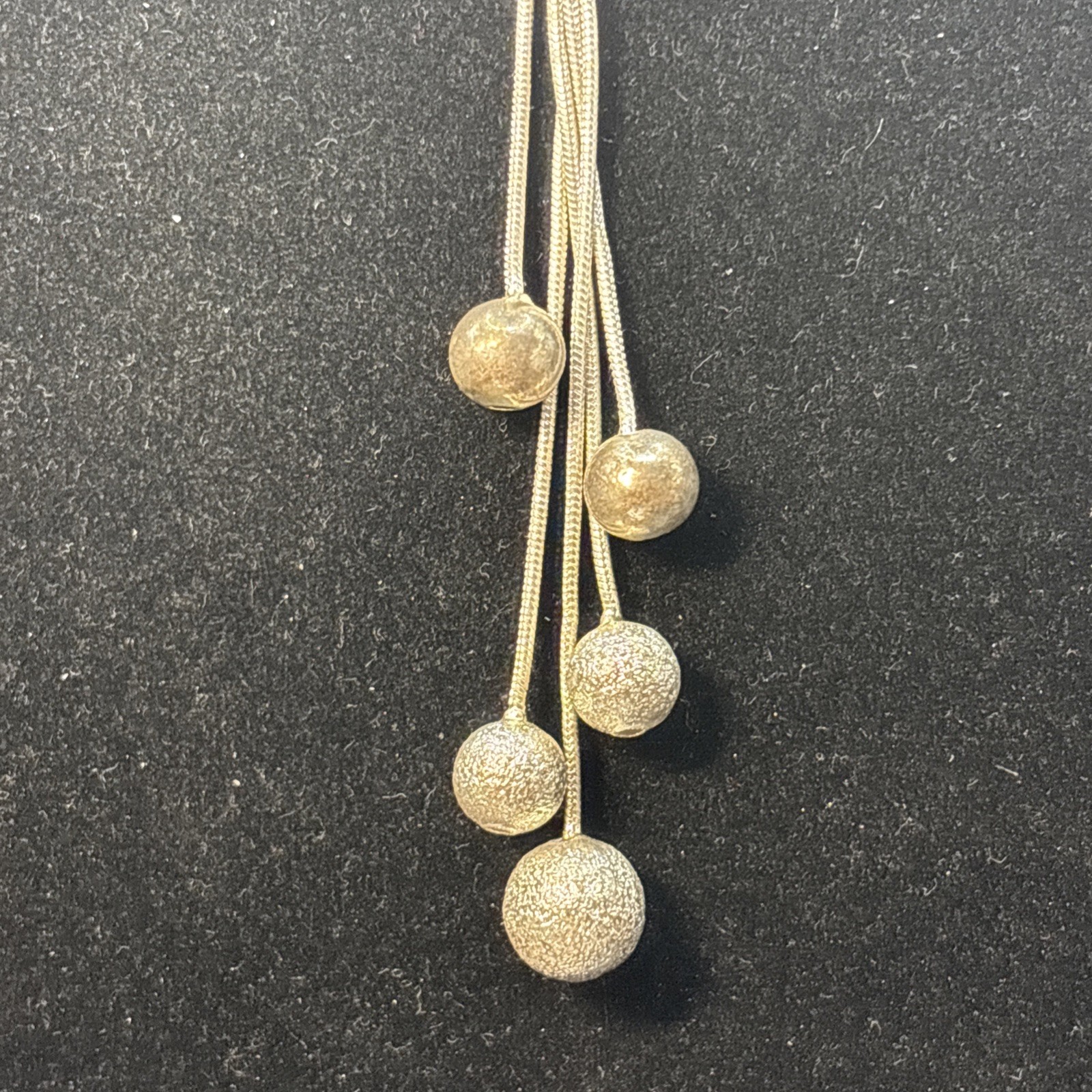 Silver Interchangeable Lariat 5 Balls  Necklace &… - image 3