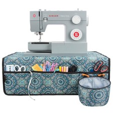 PACMAXI Sewing Machine Pad for Table with Pockets, 6-Mandala Pattern
