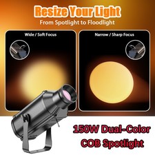 150W Dual-Color Stage Light Spot COB Beam DMX Party Disco DJ Lighting Pinspot US
