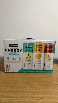 Kirkland Signature Sparkling Energy Drink, Variety Pack, 12 fl oz, 24-count
