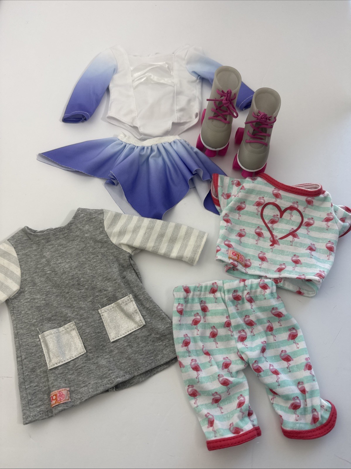 Flamingo Pj&rsquo;s Ice Skate Fit & Roller Skates Lot