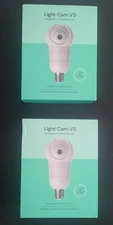 Luna Light Bulb Security Cam 2K 2.4GHz WiFi Indoor-Outdoor Surveillance (lot 2X)