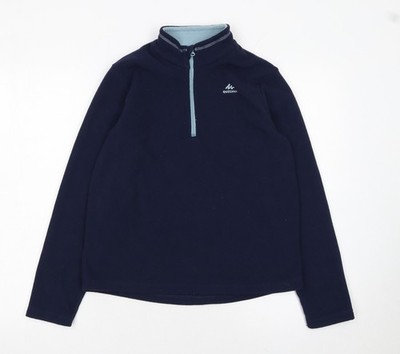 Quechua Jungen blau Fleece 1/2 Reißverschluss Pullover Sweatshirt 12-13 Jahre
