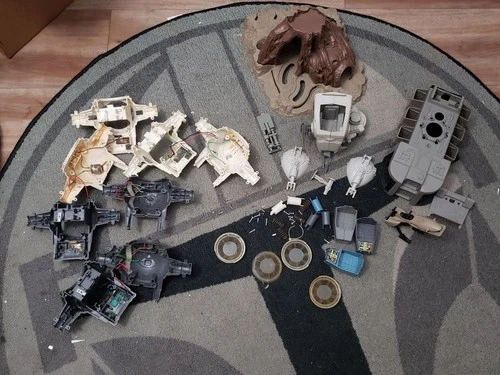 Star Wars vintage Parts lot Isues TIE Fighter Dagobah Playset Imperial Transport